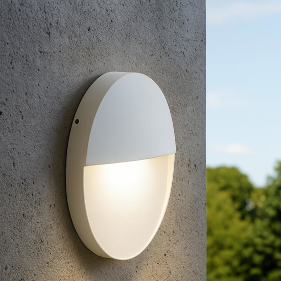 Segnapasso bianco per esterno a parete led 6w 3000k ip65