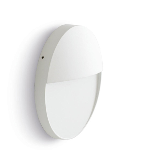 Segnapasso bianco per esterno a parete led 6w 3000k ip65