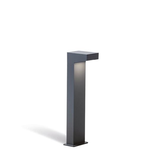 Lampione da esterno 50cm grafite led 13w 3000k design moderno ip65