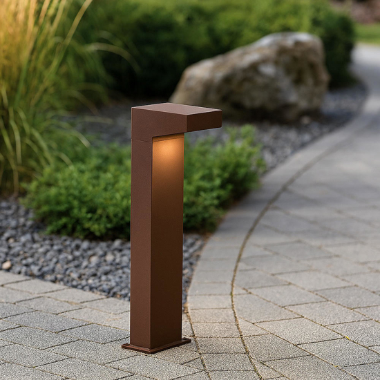 Lampione da giardino marrone corten led 13w 4000k ip65