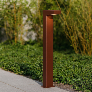 Lampione per esterni corten design moderno led 13w 4000k ip65
