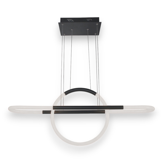 Lampadario a led design per soggiorno moderno nero 3000k fp