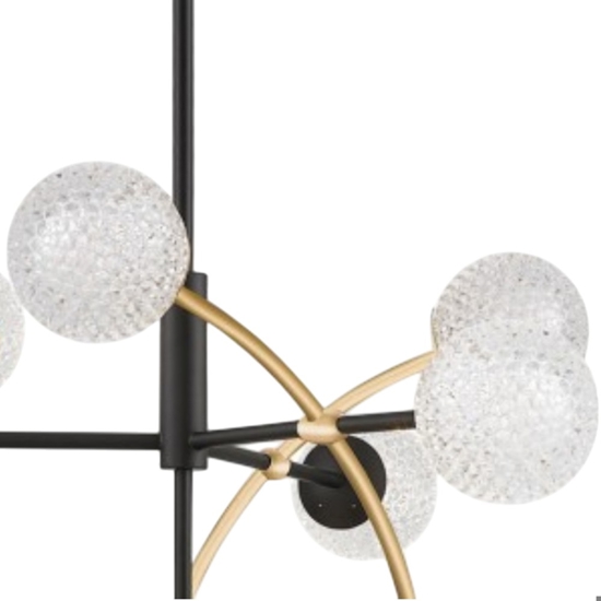 Lampadario nero oro per soggiorno salotto moderno fp