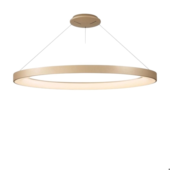 Lampadario led 66w moderno cerchio oro 90cm da 2700k a 5000k con telecomando