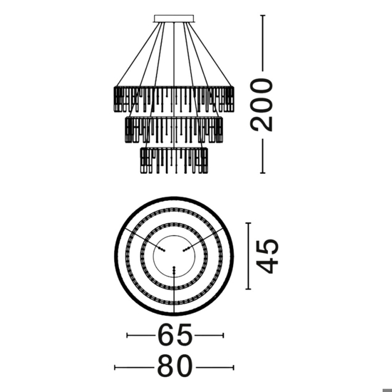 Lampadario per salone stelle cadenti oro ramato moderno led 72w 3000k