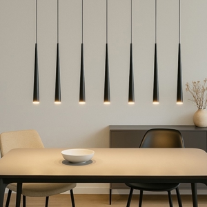 Lampadario nero moderna led 21w 3000k per sala soggiorno