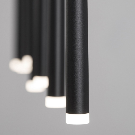 Lampadario nero moderna led 21w 3000k per sala soggiorno