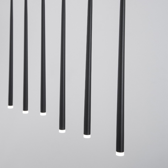 Lampadario nero moderna led 21w 3000k per sala soggiorno