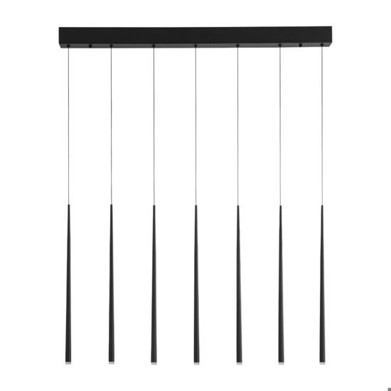 Lampadario nero moderna led 21w 3000k per sala soggiorno