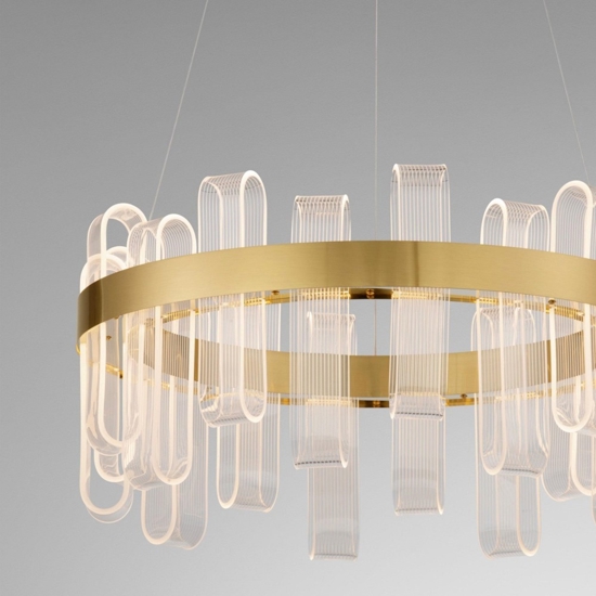 Lampadario elegante moderno per soggiorno dorato deisgn