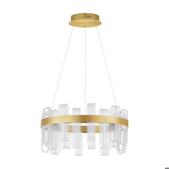 Lampadario elegante moderno per soggiorno dorato deisgn
