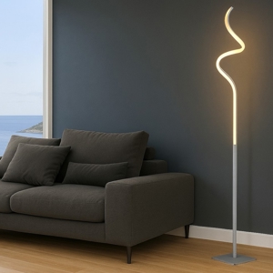 Lampada da terra grigio led 11w 3000k design moderna