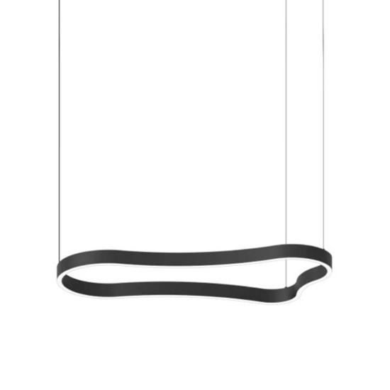 Ideal lux waves-1 sp lampadario moderno nero led