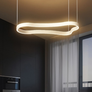 Waves-1 sp ideal lux lampadario moderno bianco led 94cm