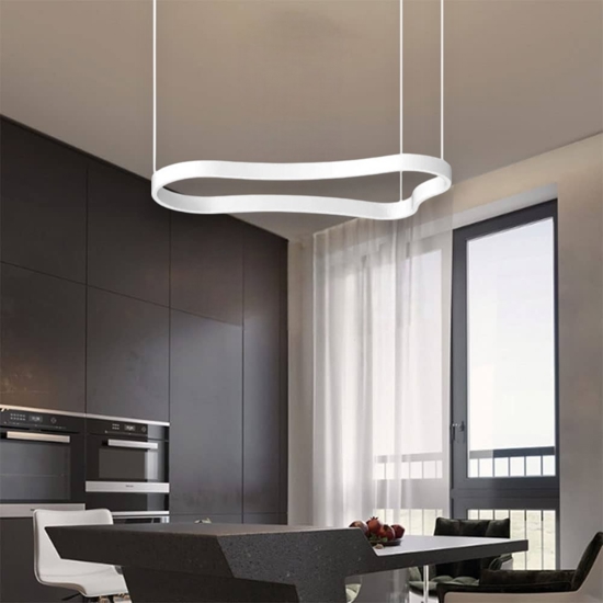 Waves-1 sp ideal lux lampadario moderno bianco led 94cm