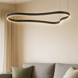 Waves-2 sp ideal lux lampadario moderno nero led