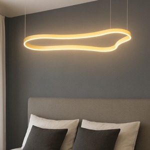 Ideal lux waves-2 sp lampadario per camera da letto oro 125cm