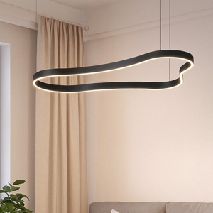 Waves-3 sp ideal lux lampadario moderno nero led 3000k 155cm