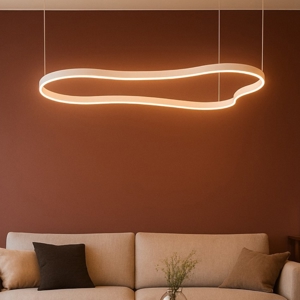 Ideal lux waves-3 sp lampadario moderno bianco led 155cm