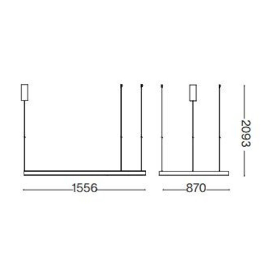 Ideal lux waves-3 sp lampadario moderno bianco led 155cm