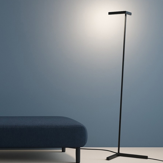 Lampada da terra nera moderna led 20w 3000k dimmerabile fp