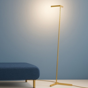 Lampada da terra oro led 40w 3000k design minimale moderna fp