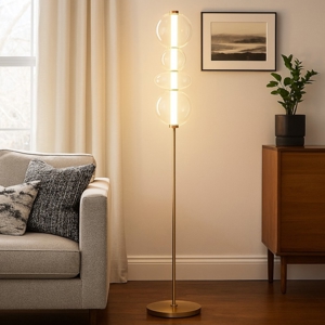 Piantana bubbles perenz oro stile contemporaneo led 36w 3000k