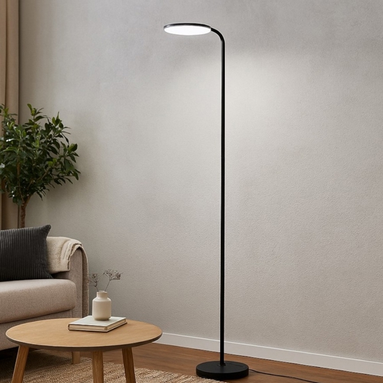 Piantana led nera moderna moderna luce orientabile