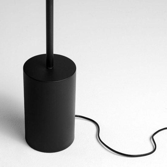 Lampada da terra colore legno base nera led 3000k moderna