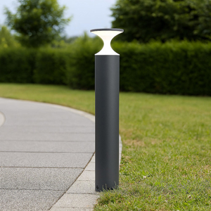 Lampione grafite per giardino led 13w 4000k design moderno