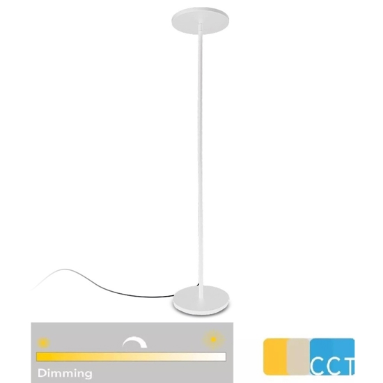 Piantana bianca led 30w dimmerabile da 3000k a 5000k