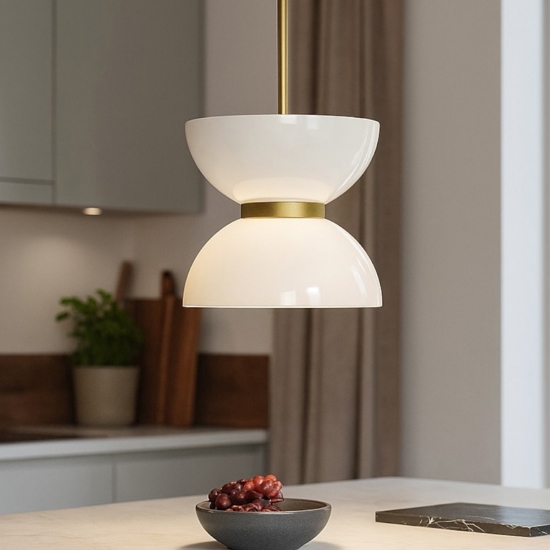Maytoni kyoto lampada a sospensione per isola cucina minimal led 3000k