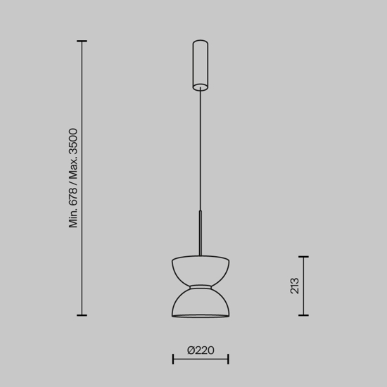 Maytoni kyoto lampada a sospensione per isola cucina minimal led 3000k