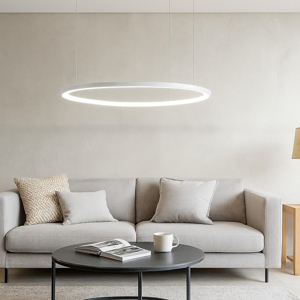 Ondaluce so soel 100 bianco lampadario cerchio led 47w 3000k 4000k