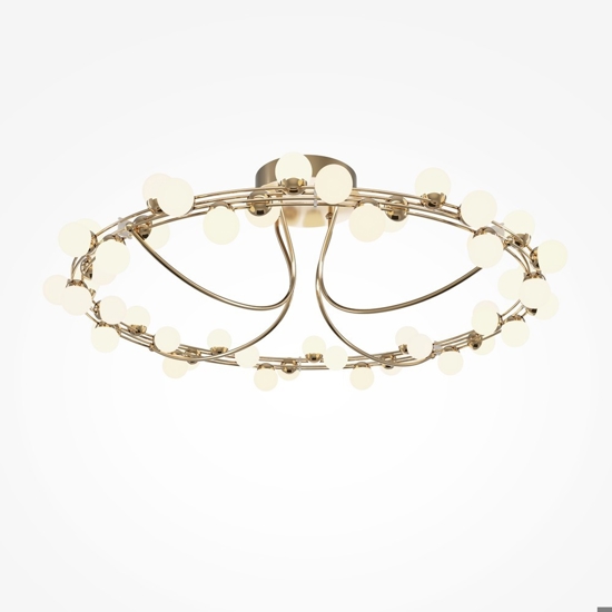 Maytoni tessara plafoniera moderna colore oro con sfere led 3000k