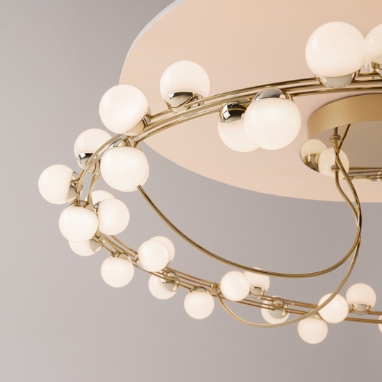 Maytoni tessara plafoniera moderna colore oro con sfere led 3000k