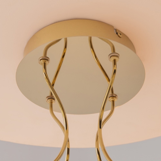 Maytoni tessara plafoniera moderna colore oro con sfere led 3000k