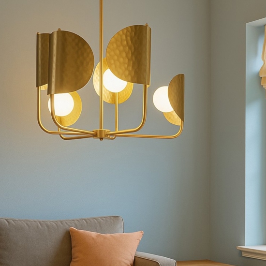 Maytoni tropic lampadario moderno per salotto con 6 sfere in vetro