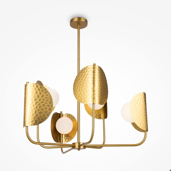 Maytoni tropic lampadario moderno per salotto con 6 sfere in vetro