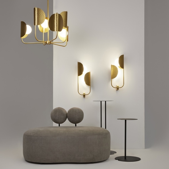 Maytoni tropic applique da parete moderna colore oro 2 luci