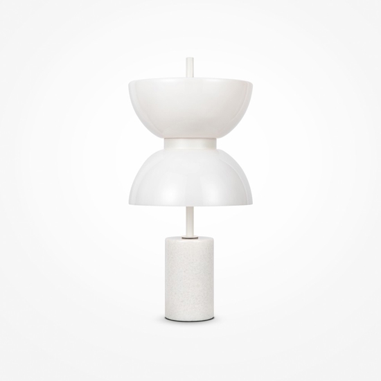 Maytoni kyoto lampada da tavolo bianca design moderno led 3000k
