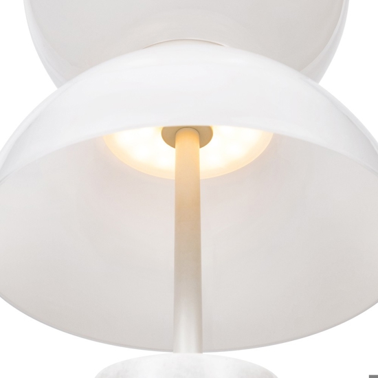 Maytoni kyoto lampada da tavolo bianca design moderno led 3000k