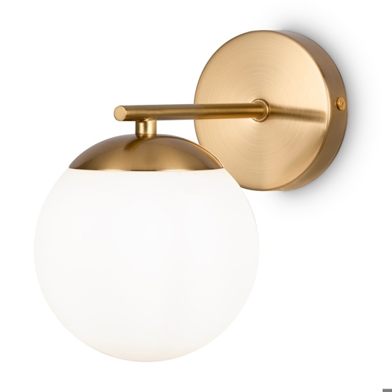 Maytoni marble applique da parete colore oro con sfera in vetro
