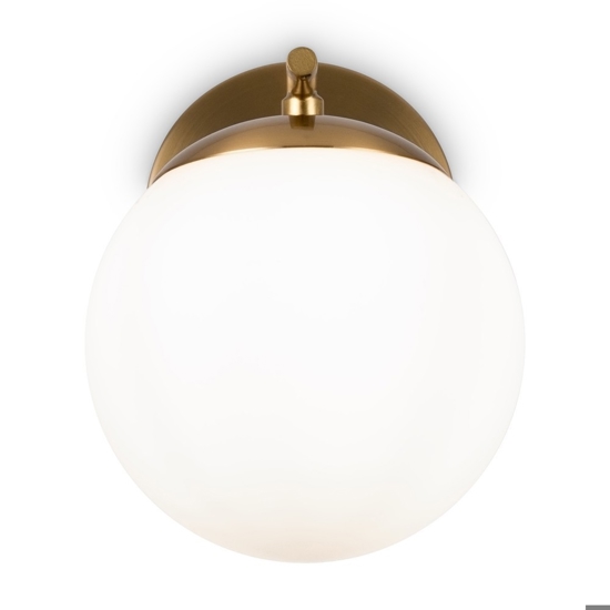 Maytoni marble applique da parete colore oro con sfera in vetro