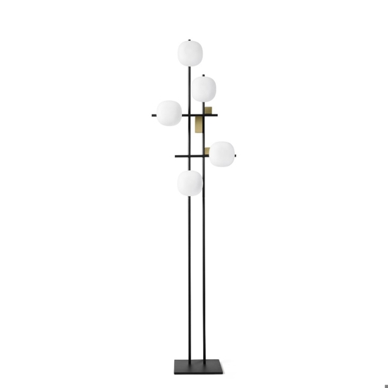 Lampada da terra moderna miloox lingotto nero oro per salotto