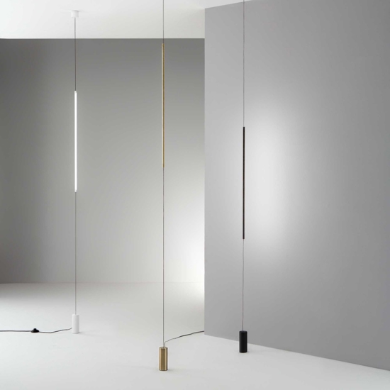 Filo pt lampada da terra sospesa moderna nera led 15w 3000k ideal lux