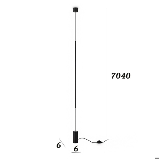 Filo pt lampada da terra sospesa moderna nera led 15w 3000k ideal lux