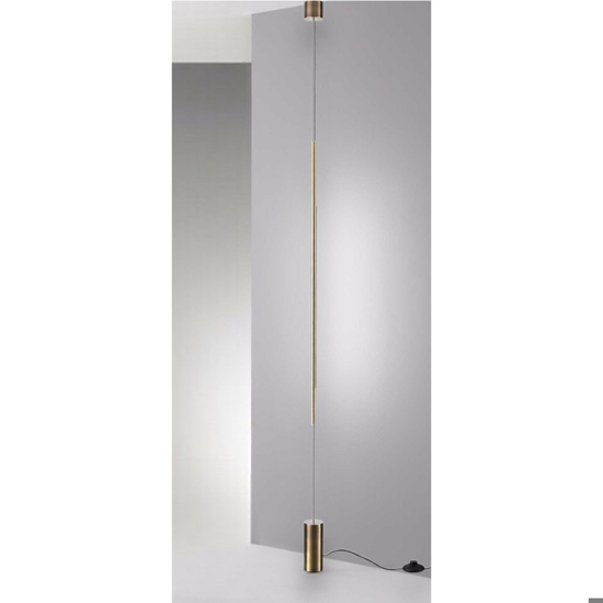 Ideal lux filo pt lampada da terra sospesa dal soffitto led 15w 3000k ottone