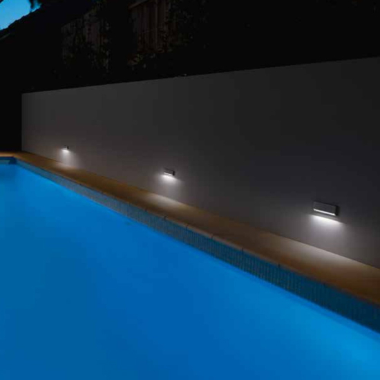 Isyluce segnapasso led per esterno 4w 3000k doppia cover antracite bianco