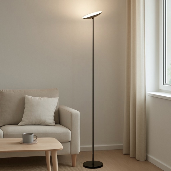 Lampada moderna led 18w 3000k nera febe perenz illuminazione